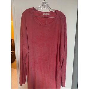 Free people distressed long sleeve tunic